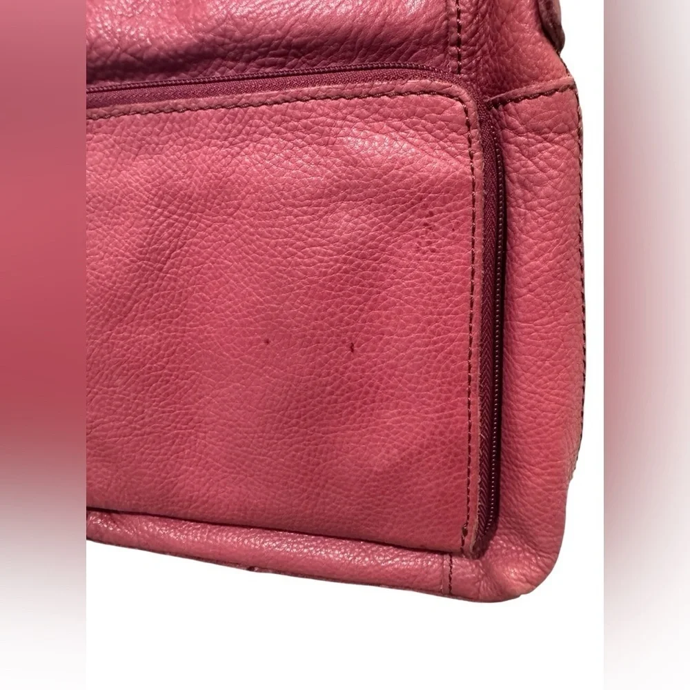 Fossil | Wallet Pocket Bag Womens Plum Leather Detachable Strap Crossbody